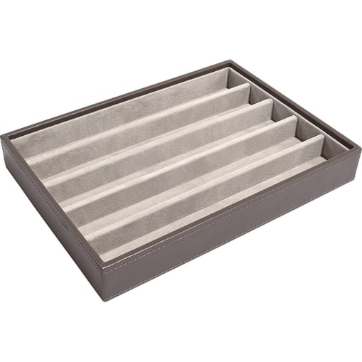 Szkatułka na biżuterię Stackers pięciokomorowa classic velvet szara