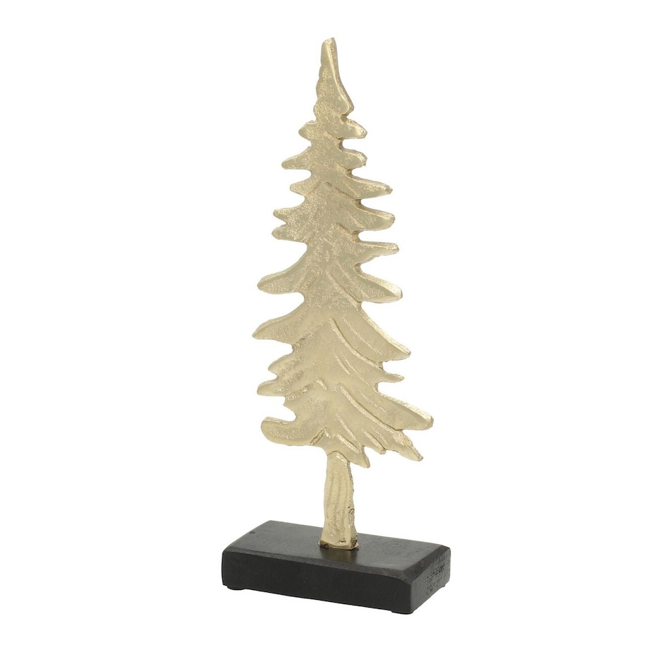 Dekoracja Gold Fir 31cm boże narodzenie, święta, świąteczne, czarny-złoty, 12 x 6 x 31 cm