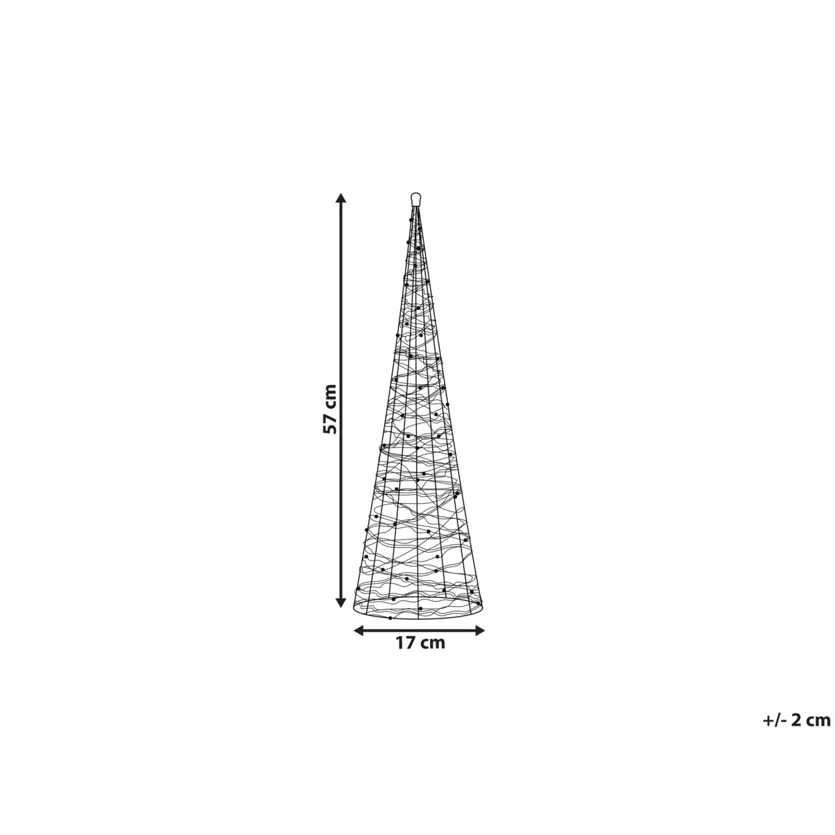 Dekoracja ogrodowa LED choinka 57 cm srebrna KOTALA