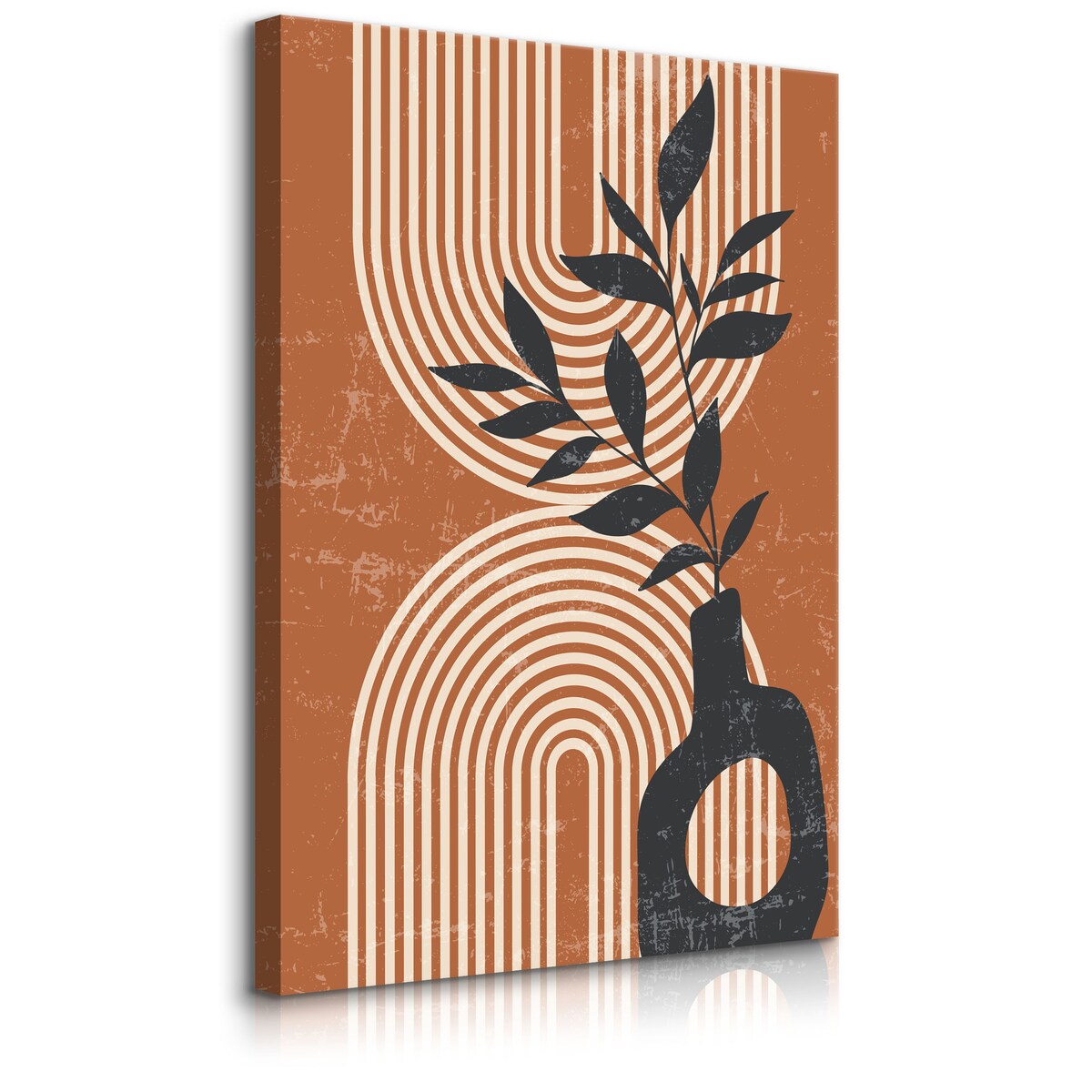 Obraz Gałązka Oliwna Boho Styl Bordo 80x120cm