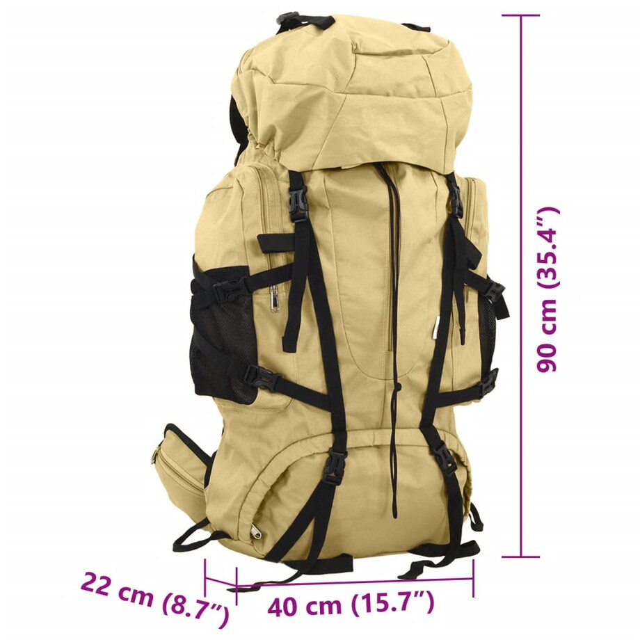 vidaXL Plecak turystyczny, khaki, 100 L, tkanina Oxford