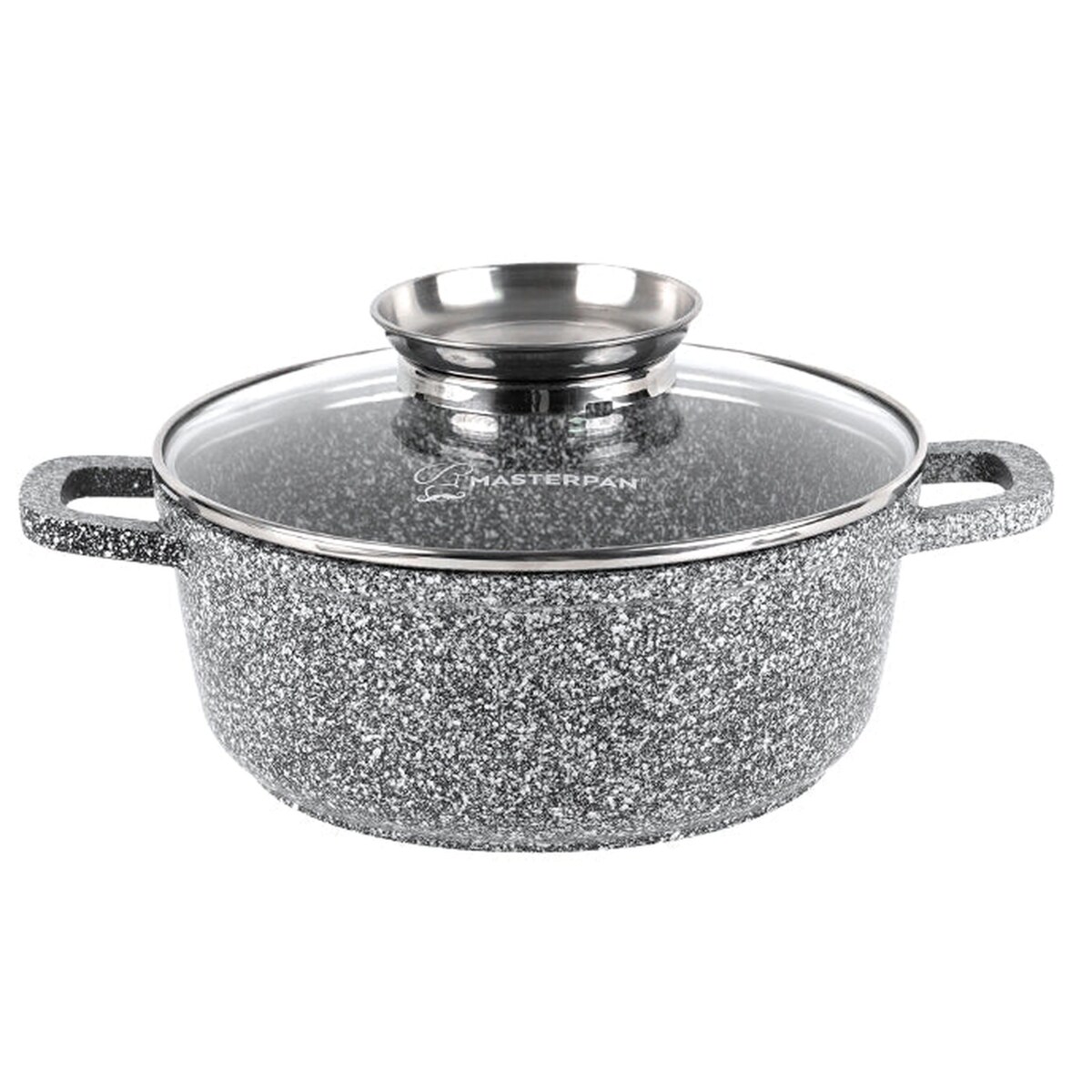 Garnek Granitowy 4.5L Z Pokrywką 24 Cm System Aroma Na Indukcję Gaz