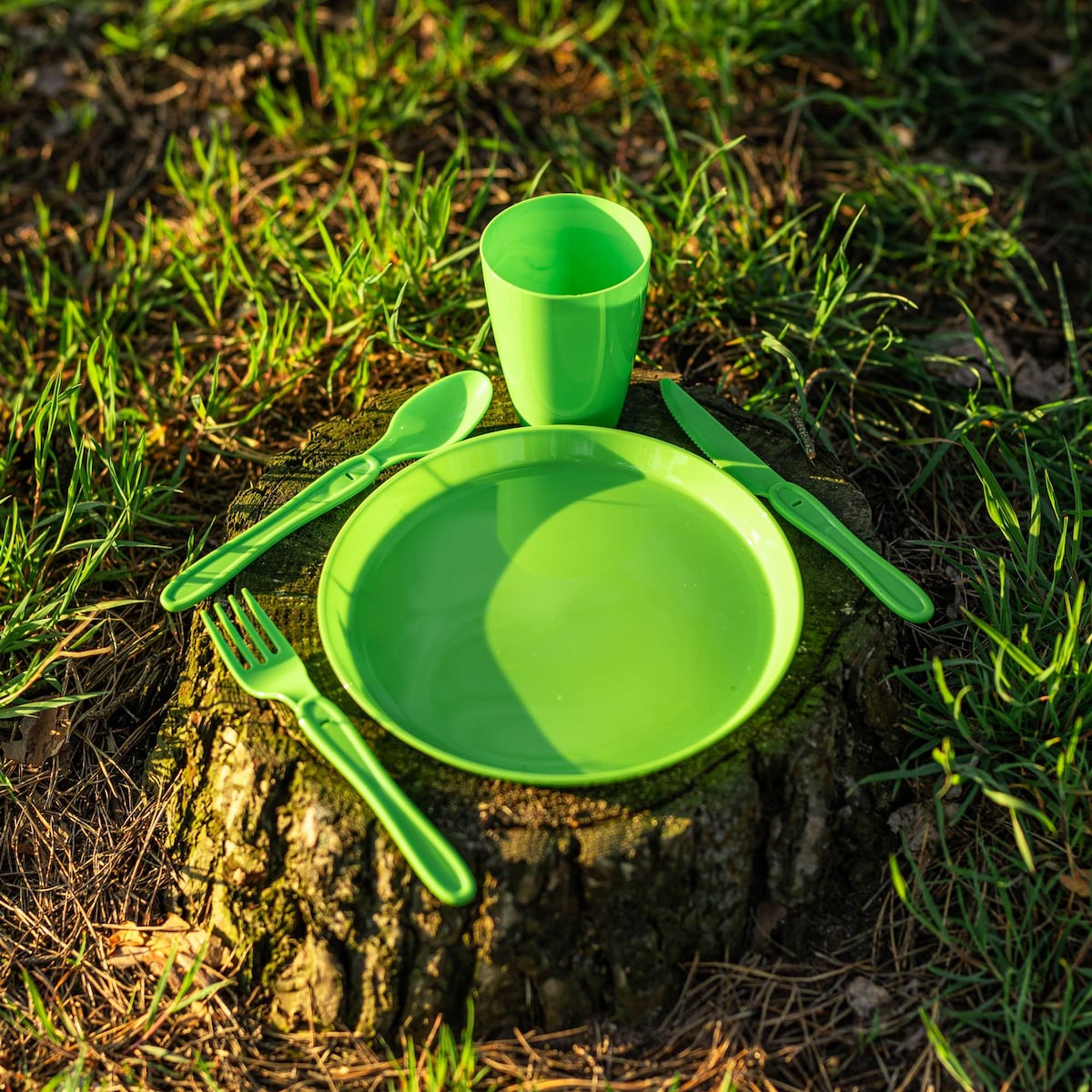 Zestaw Piknikowy W Pudełku 6 Osób 31 Elementów Kubki Talerze Sztućce