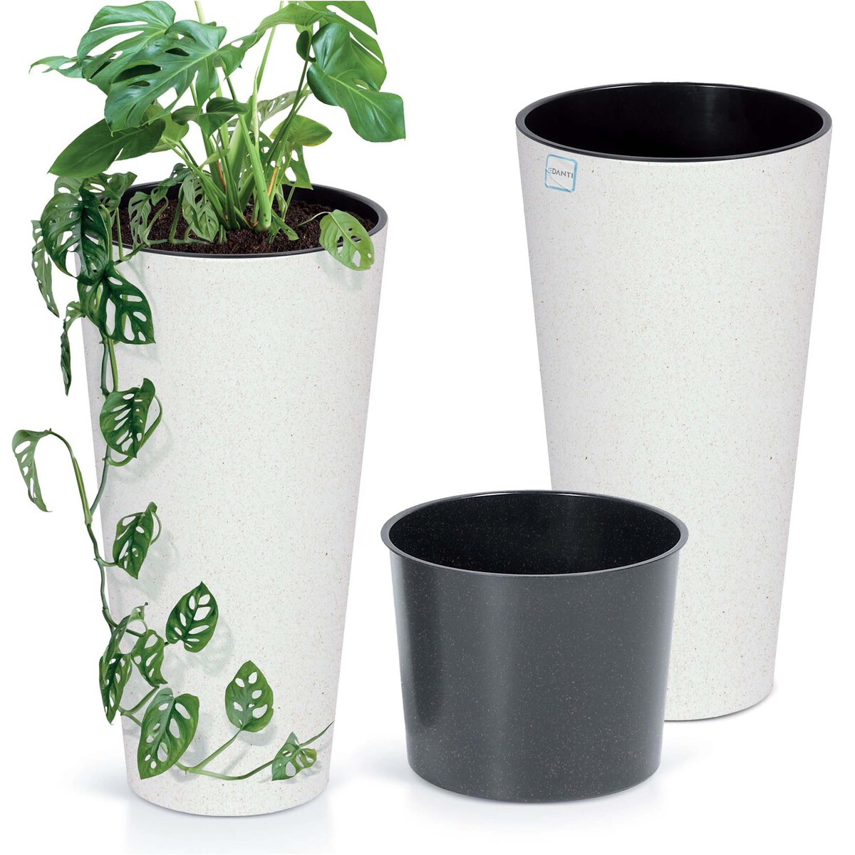 Donica Doniczka Ogrodowa 25 Cm Na Taras Do Ogrodu Domu Eco Wood Biała