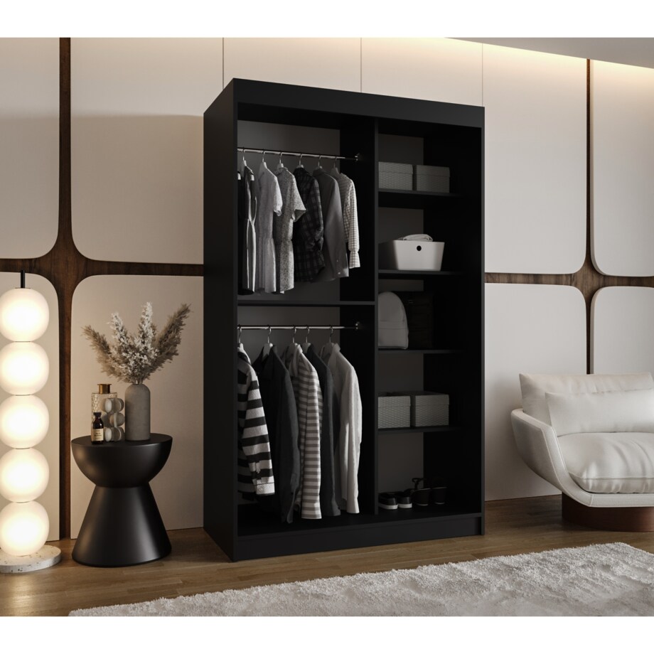 Szafa przesuwna ROYAL 120 czarny