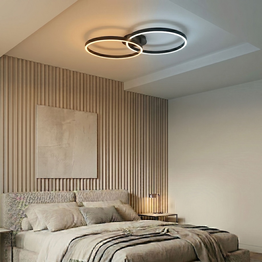Lampa Sufitowa Swe061-C Led Czarny, Metal, Tworzywo Sztuczne