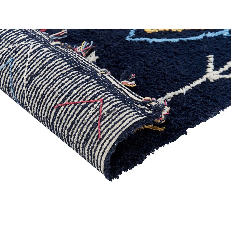 Dywan bawełniany 80 x 150 cm czarny CORUM