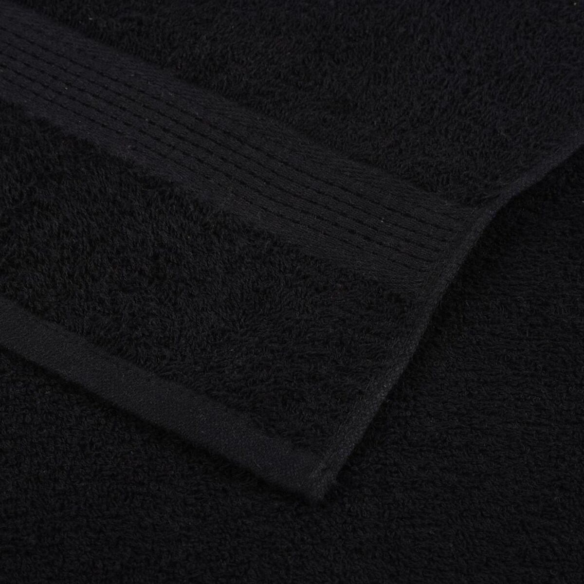 vidaXL Ręczniki, FROGN, 4 szt., czarne, 30x30 cm, 360 g/m²