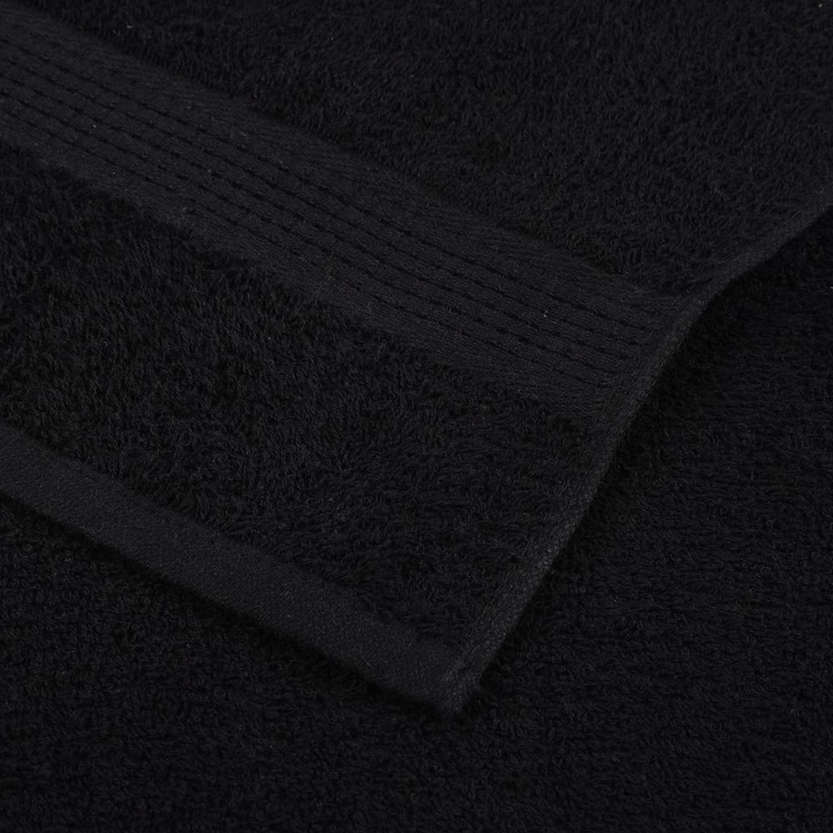 vidaXL Ręczniki, FROGN, 4 szt., czarne, 30x30 cm, 360 g/m²