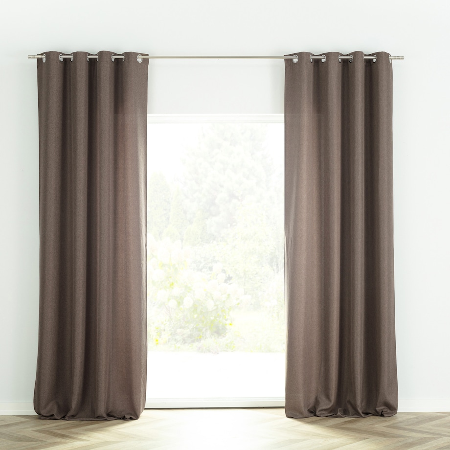 Zasłona BASIC na na kółkach 140x280 cm brązowy melanż 1 szt. 140x280 brązowy