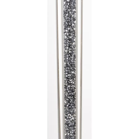 Świecznik szklany na 1 świecę z kloszem 90x9x9 cm RURKA srebrny