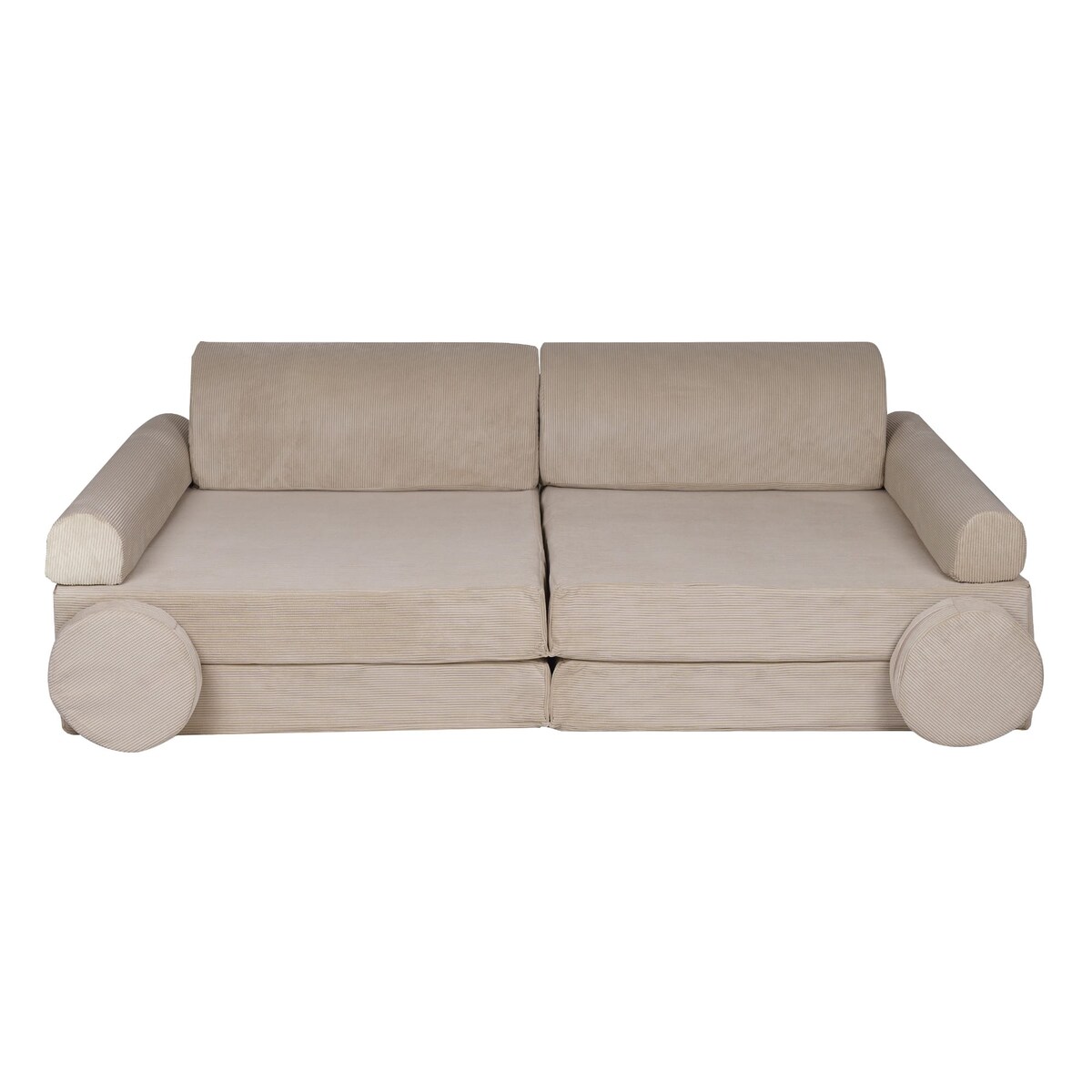 Sofa dla Dzieci Slimcord, Sztruksowa, Beżowa