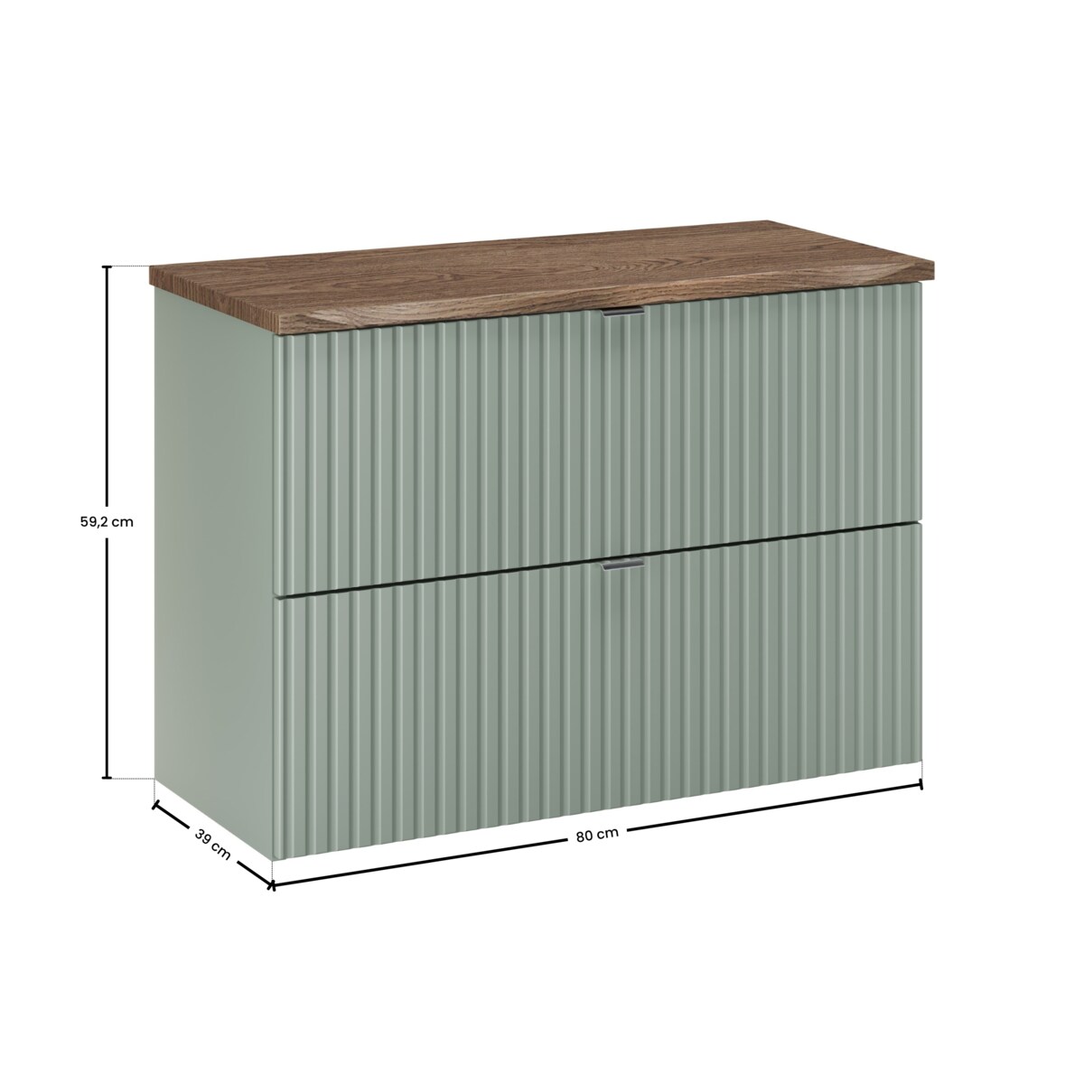 Zestaw mebli łazienkowych 80cm z blatem