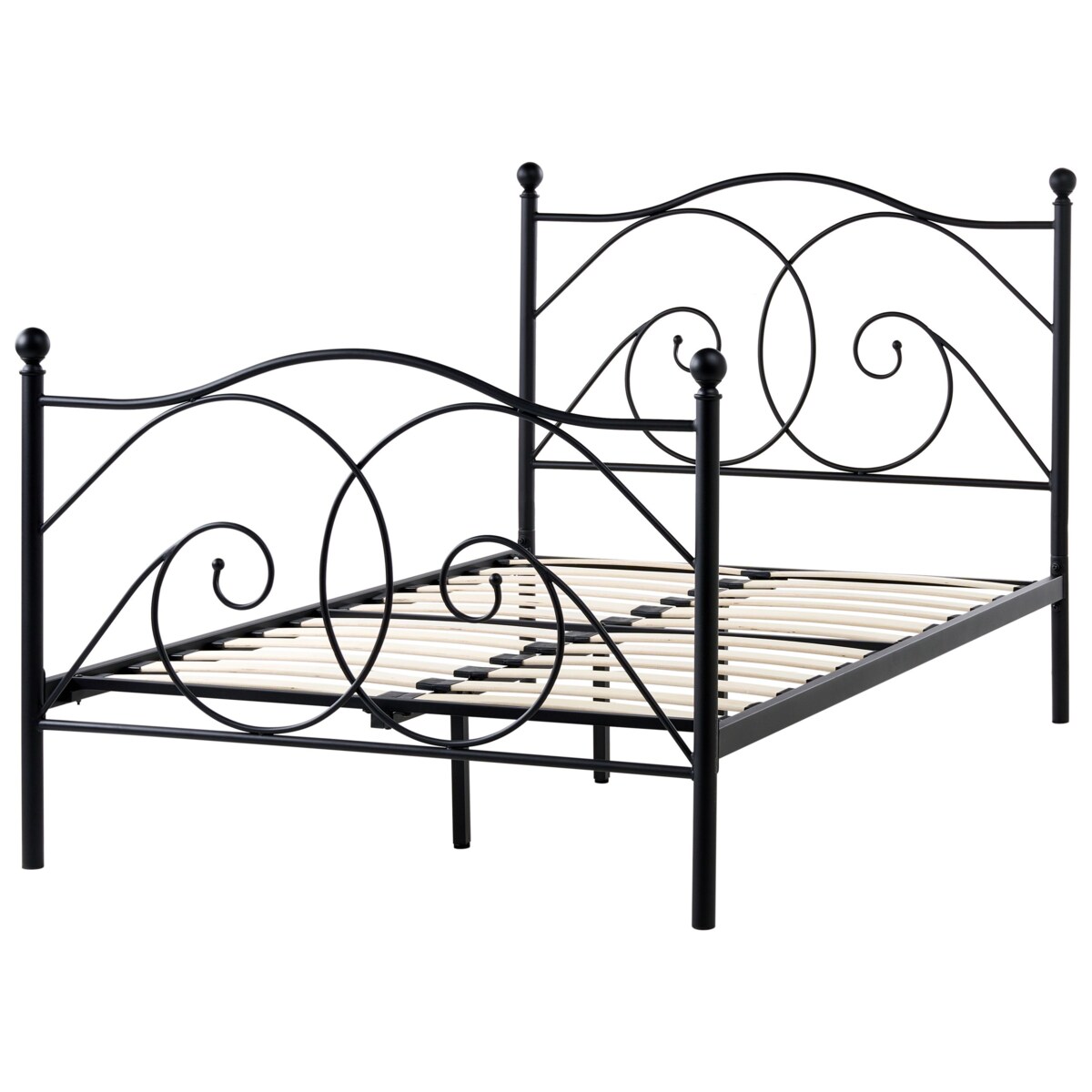 Łóżko Metal DINARD 120 x 200 cm Czarny