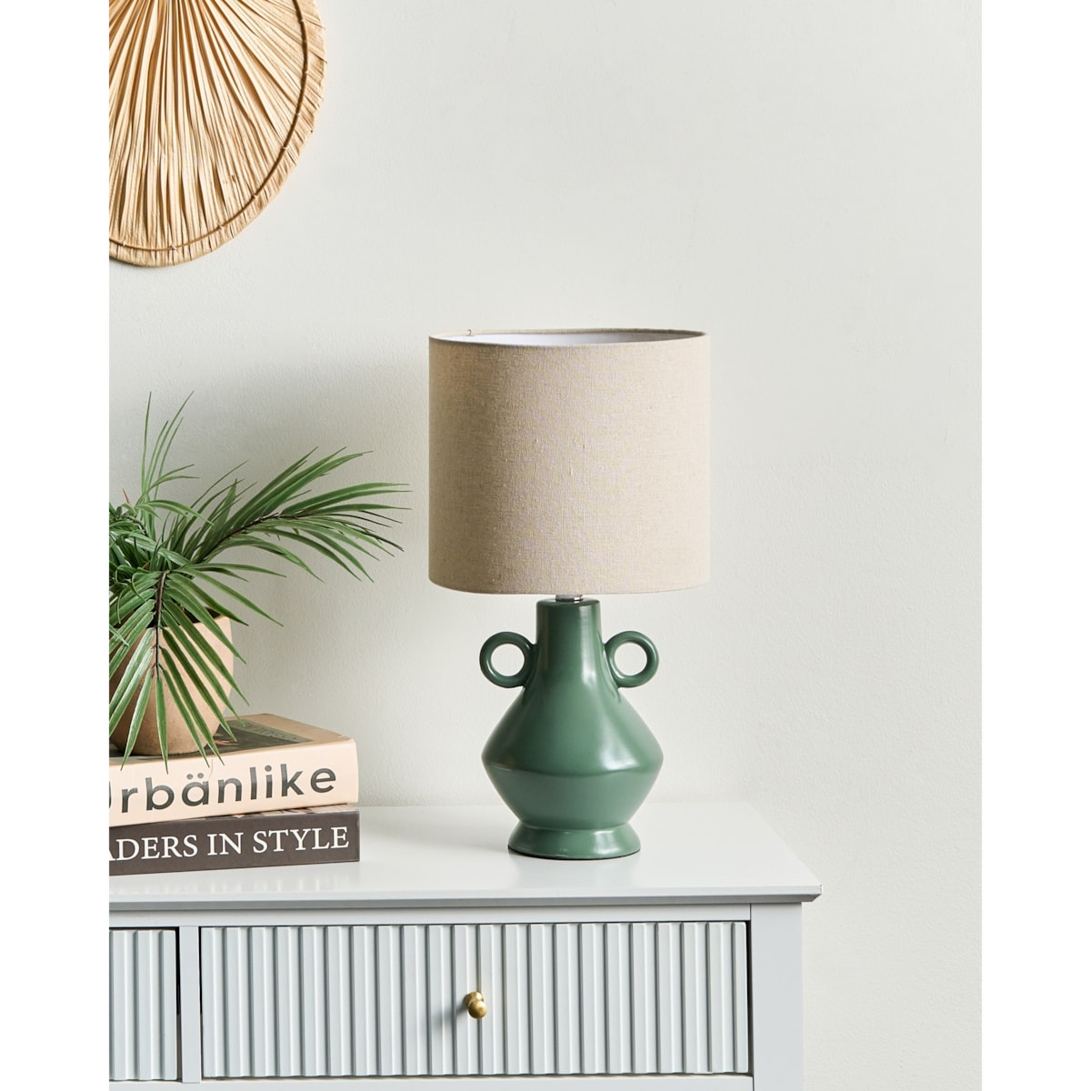 Lampa stołowa KERULEN Ceramika Zielony