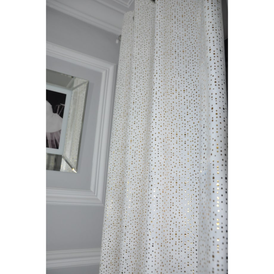 zasłona welurowa ze złotymi kropeczkami 140x250 cm
