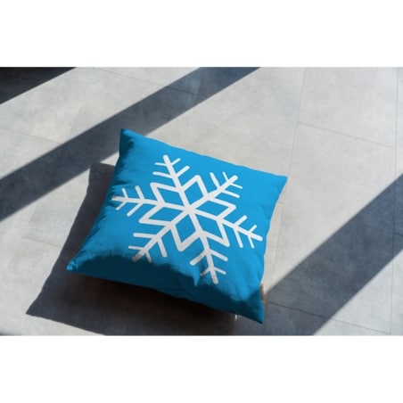 Poduszka świąteczna - Niebieska śnieżynka 45x45 cm