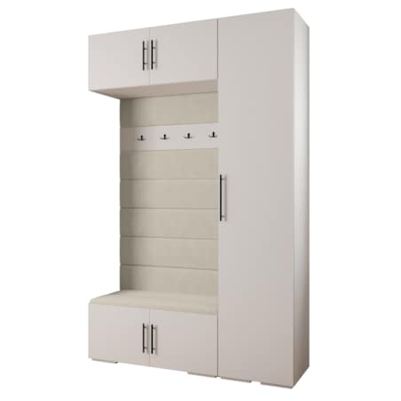 Garderoba do przedpokoju INOVA 3 Z19 biały+czarny+manila02