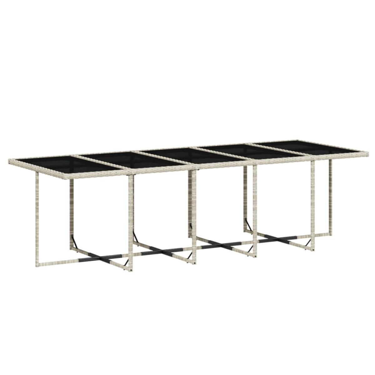 vidaXL 15-cz. zestaw mebli ogrodowych z poduszkami, jasnoszary