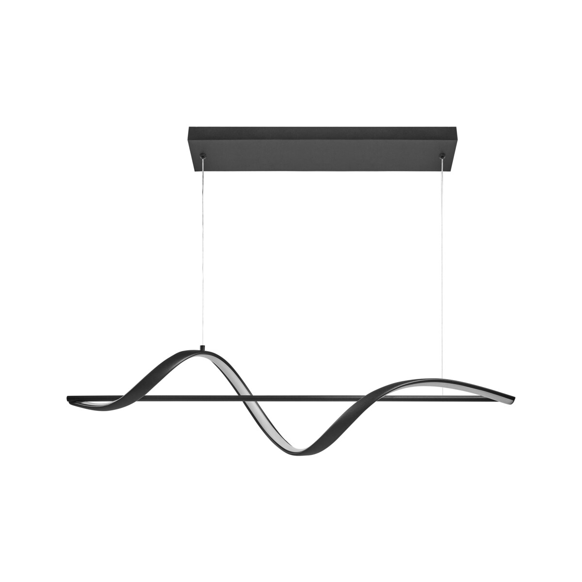 Lampa wisząca LED KHUTTI Ze ściemniaczem Metal Czarny