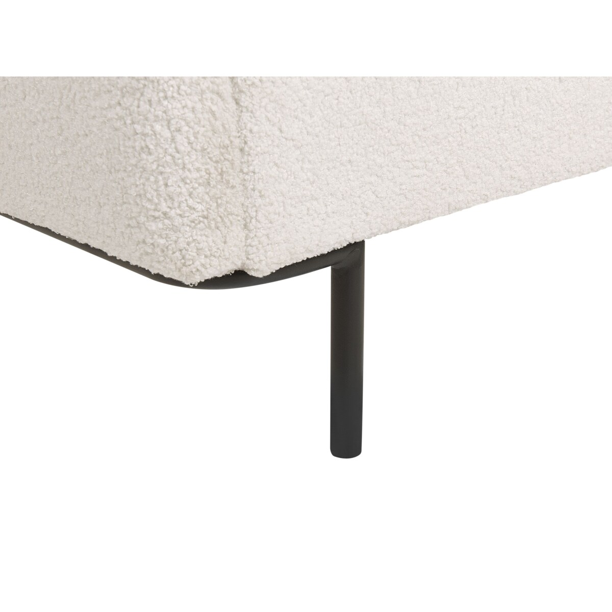 Łóżko boucle 180 x 200 cm białe CORIO