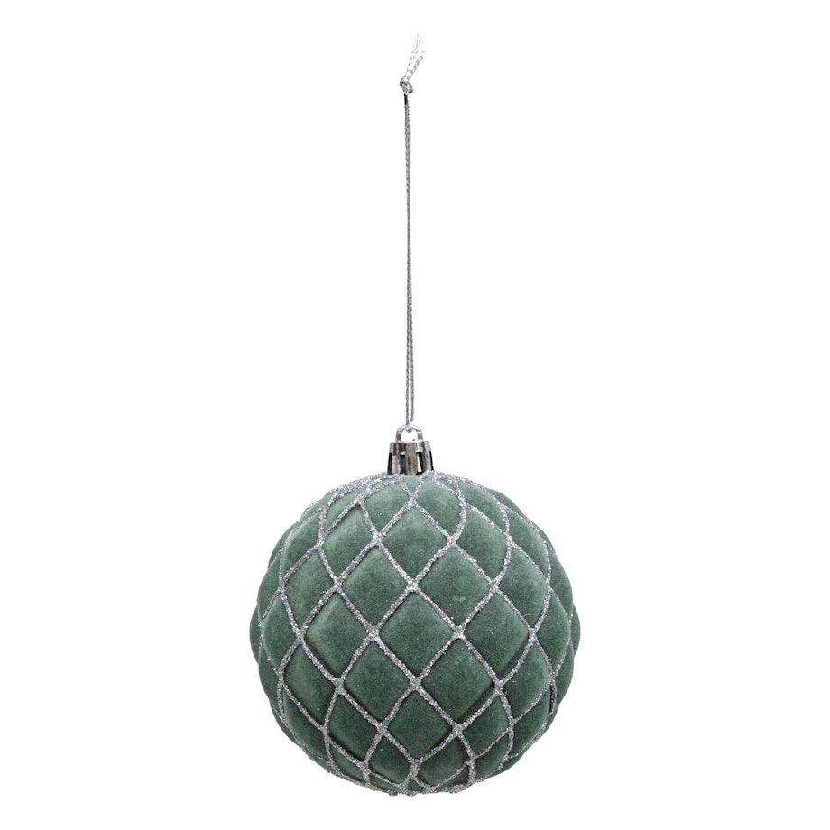 Zestaw bombek z brokatowym wzorem, Ø 8 cm