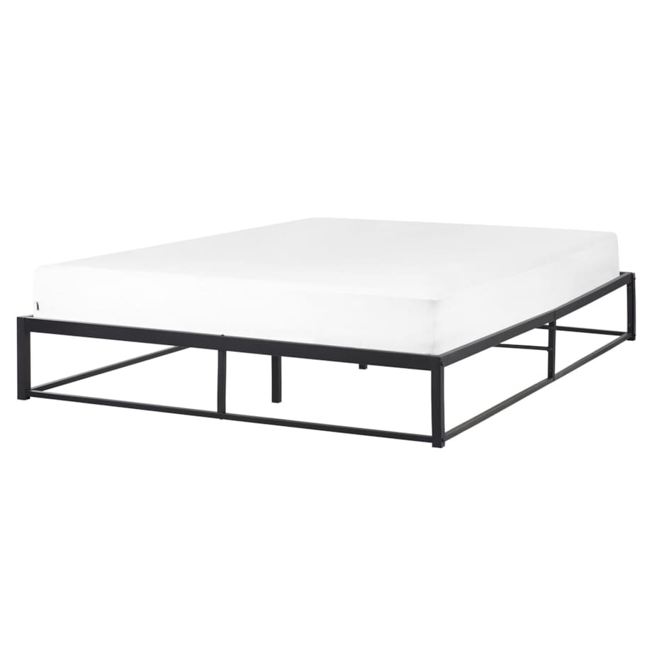 Łóżko metalowe 160 x 200 cm czarne VIRY