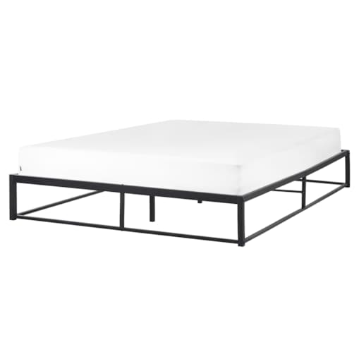 Łóżko metalowe 160 x 200 cm czarne VIRY