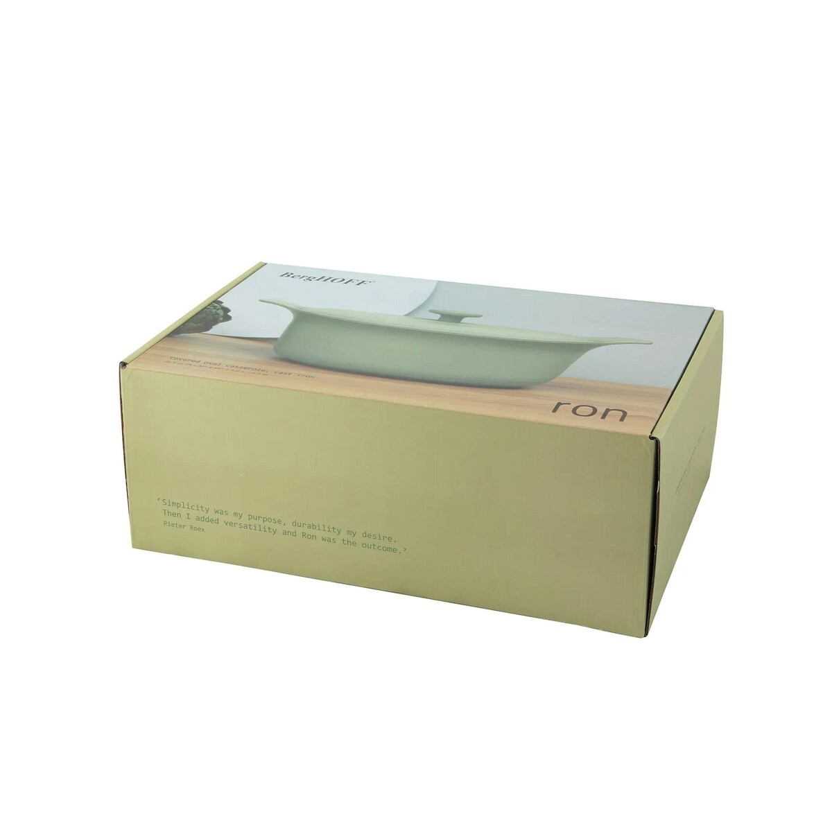 Patelnia żeliwna głęboka z pokrywą, zielona 28 cm, 3,3 L BergHOFF