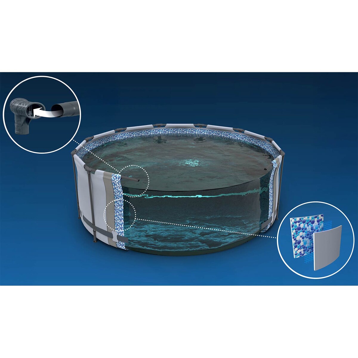 Basen stelażowy Bestway 56406 ogrodowy rodzinny 305x76 cm 4w1 zestaw