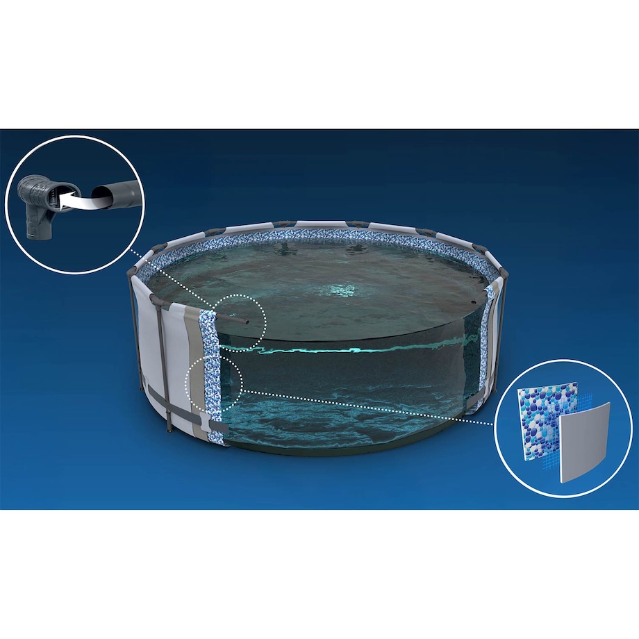 Basen stelażowy Bestway 56406 ogrodowy rodzinny 305x76 cm 4w1 zestaw