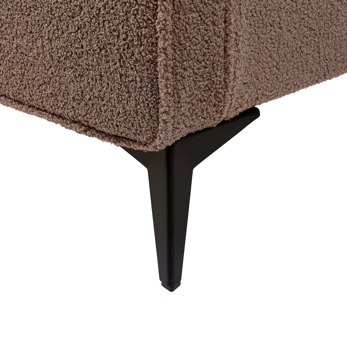 Łóżko Boucle VALOGNES 180 x 200 cm Brązowy
