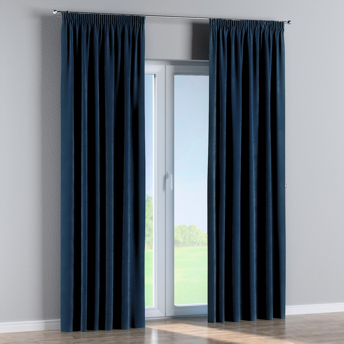 Zasłona na taśmie marszczącej 1 szt. 130x260 granat