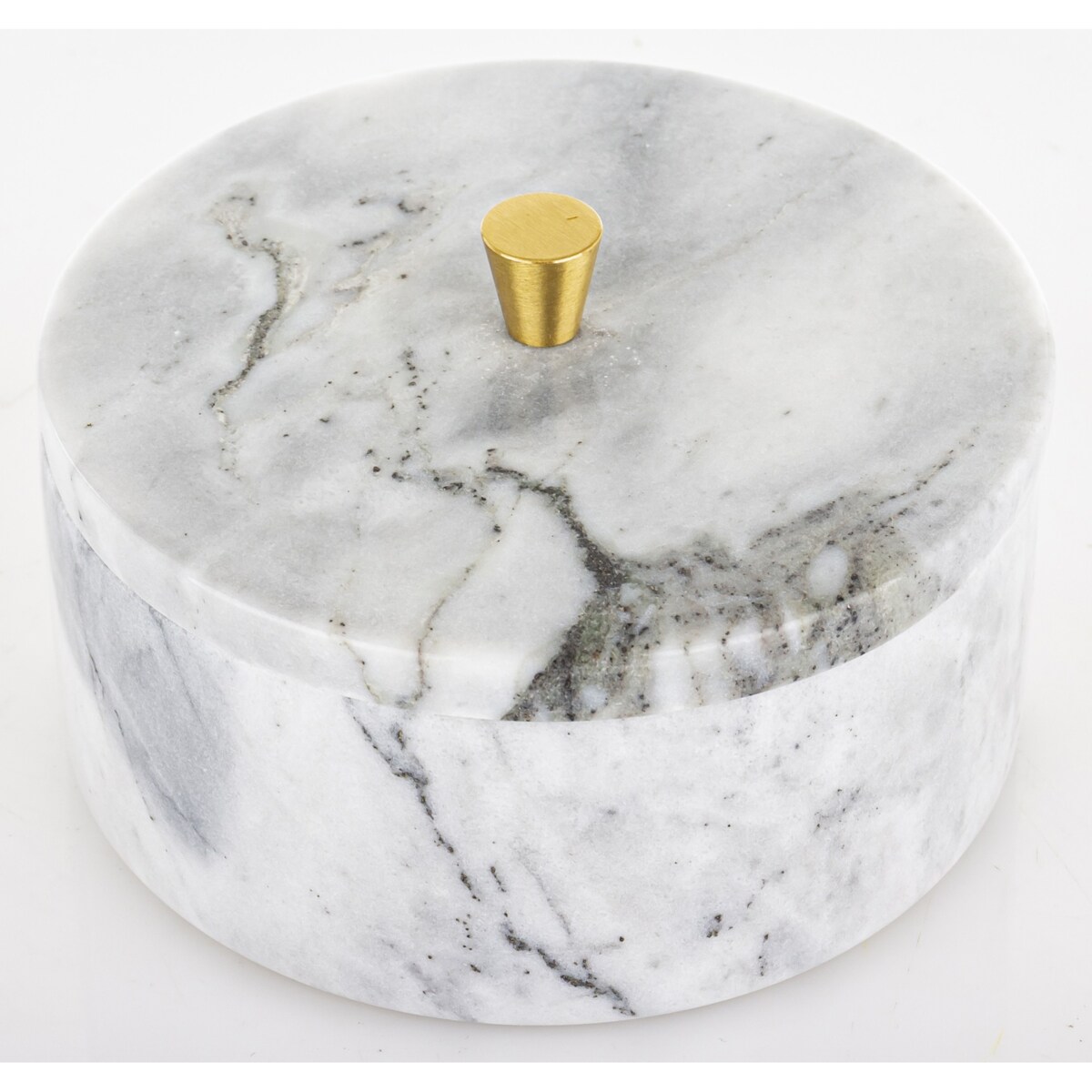 Okrągły pojemnik dekoracyjny 8x12,5x12,5 cm RAFI-2 biały