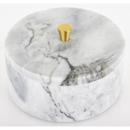 Okrągły pojemnik dekoracyjny 8x12,5x12,5 cm RAFI-2 biały