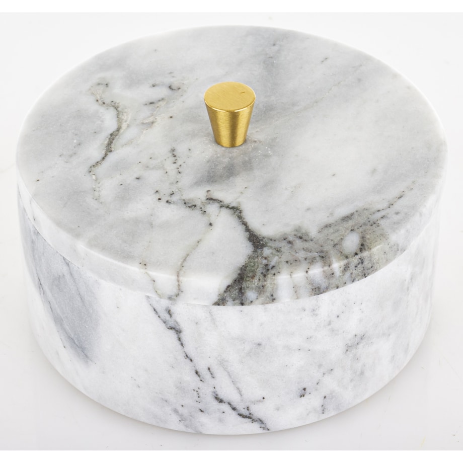 Okrągły pojemnik dekoracyjny 8x12,5x12,5 cm RAFI-2 biały