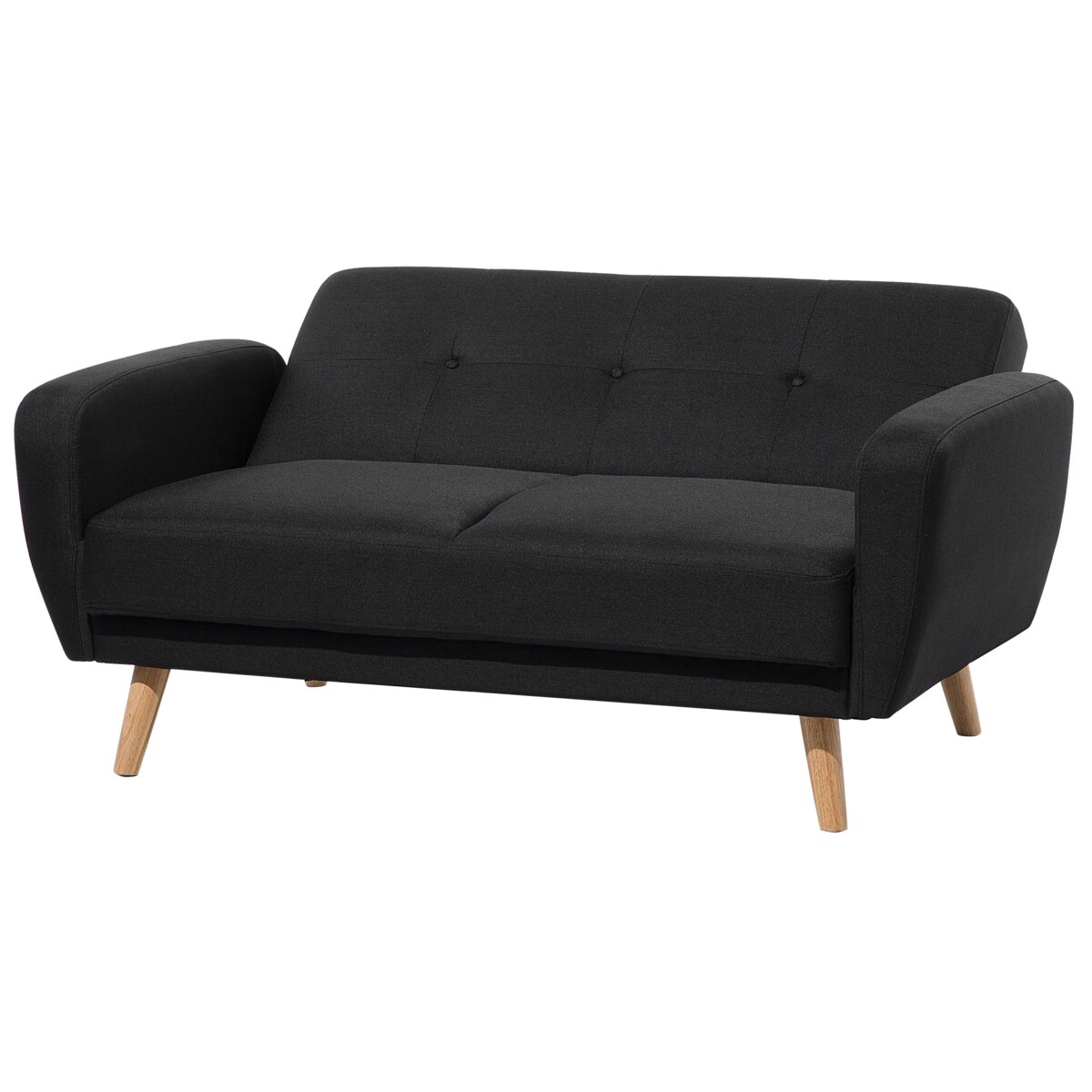 Sofa rozkładana 2-osobowa czarna FLORLI