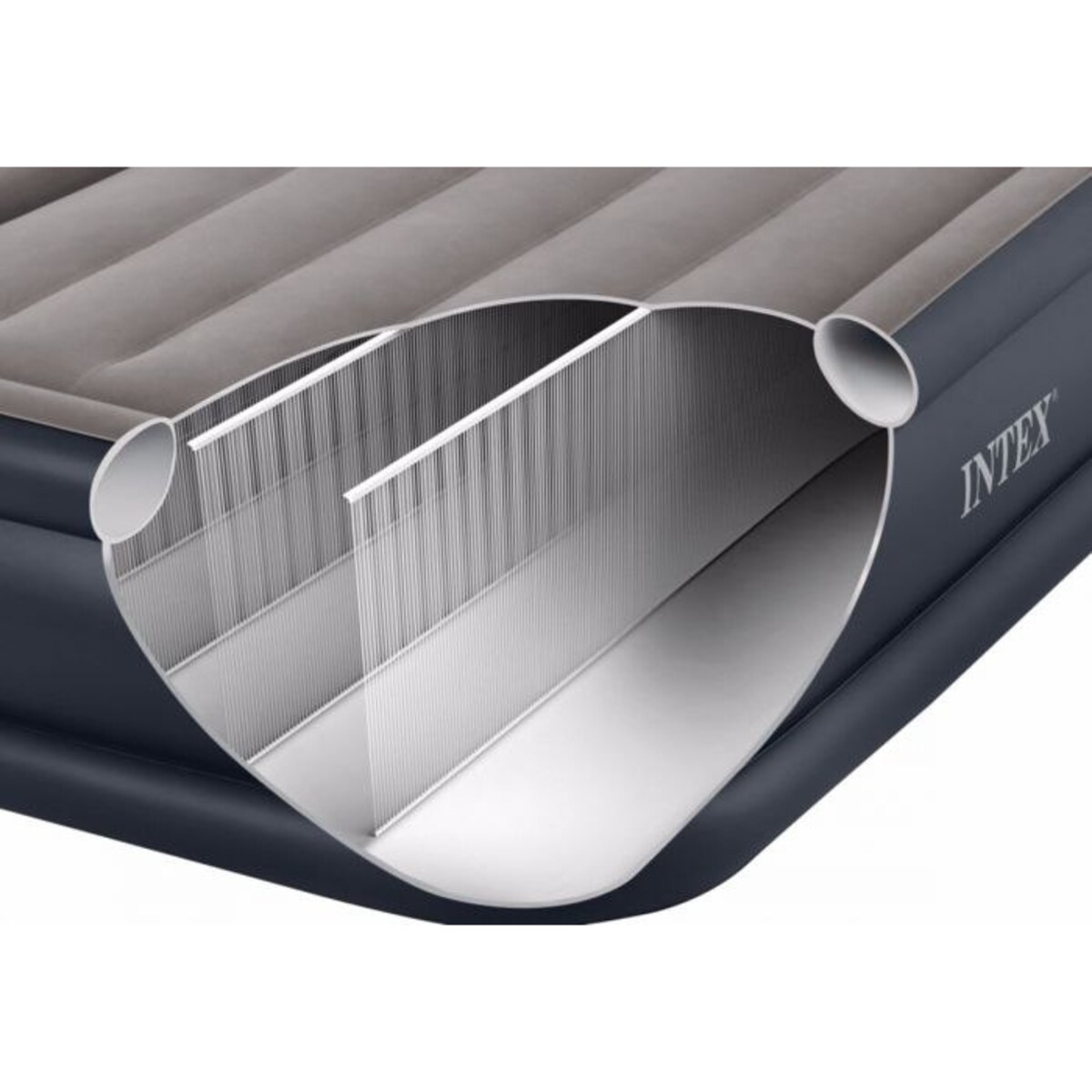 Materac welurowy z pompką 191x99x42 cm INTEX