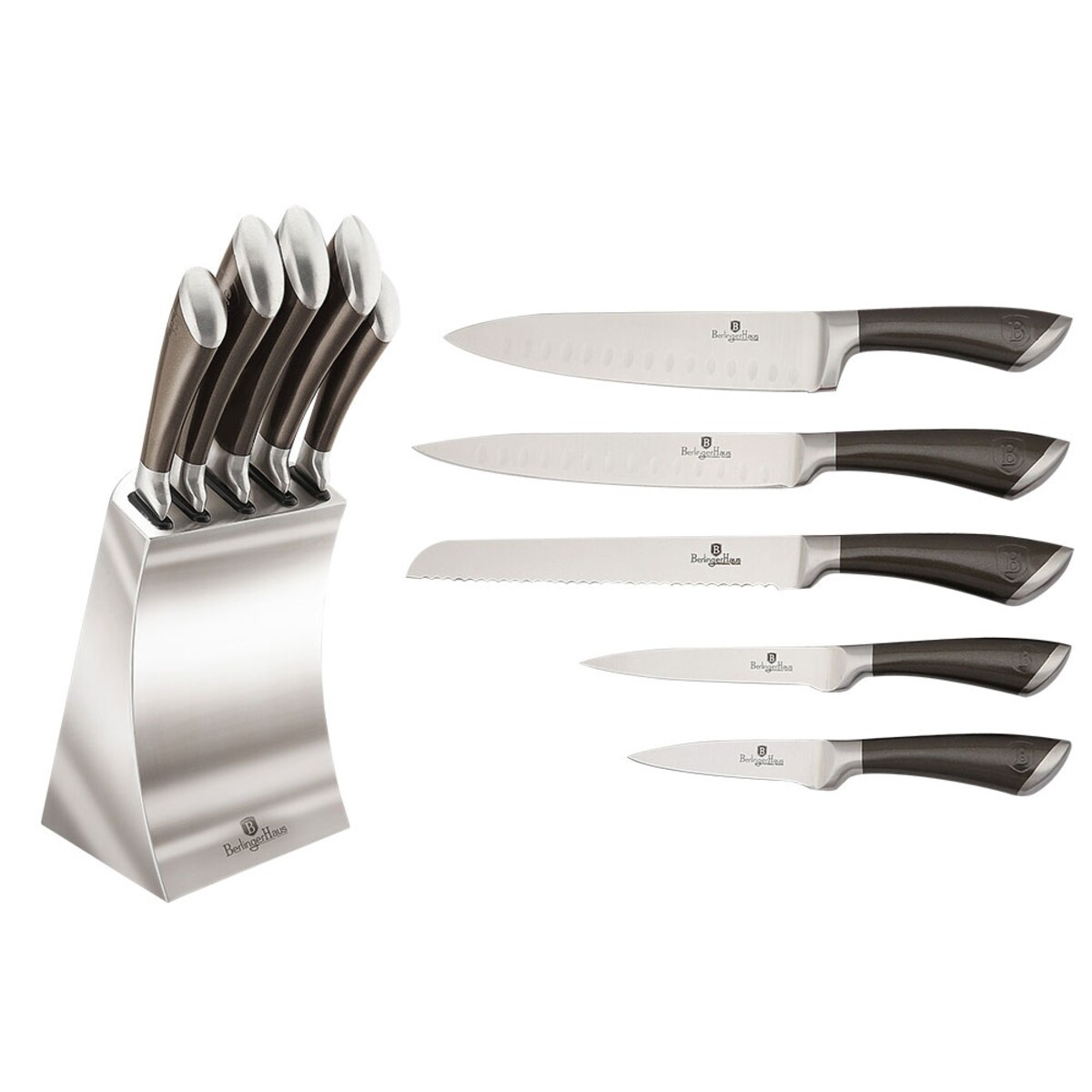 Zestaw noży 6 elementów BERLINGER HAUS passion Carbon