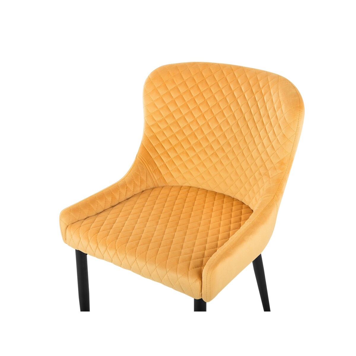 Zestaw 2 krzeseł do jadalni welurowy żółty SOLANO