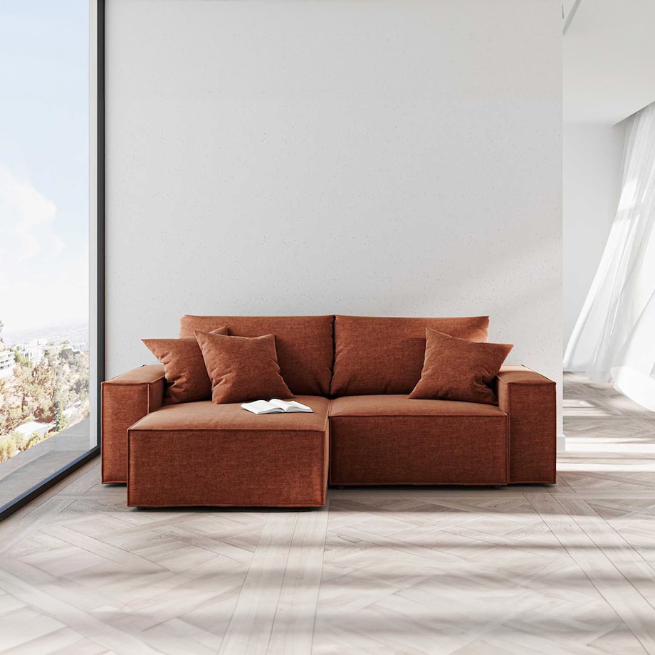 Melow Sofa narożna - pomarańczowa