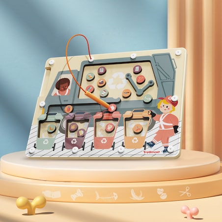 Zabawka edukacyjna Naucz się segregować śmieci – układanka magnetyczna 36 mies.+ Top Bright