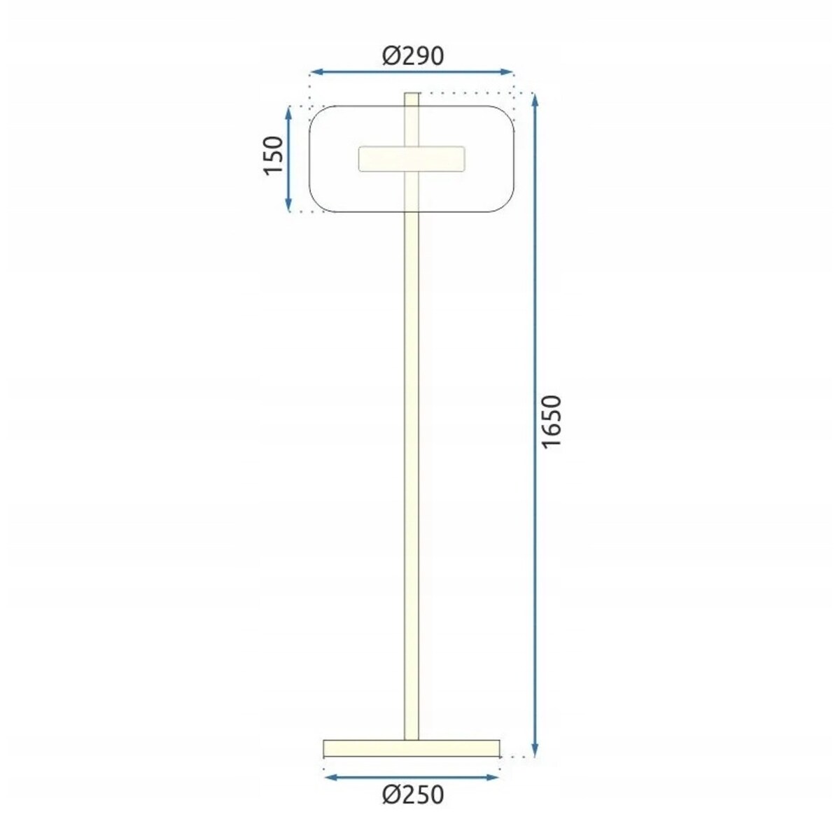 Lampa Podłogowa Stojąca Led Złota