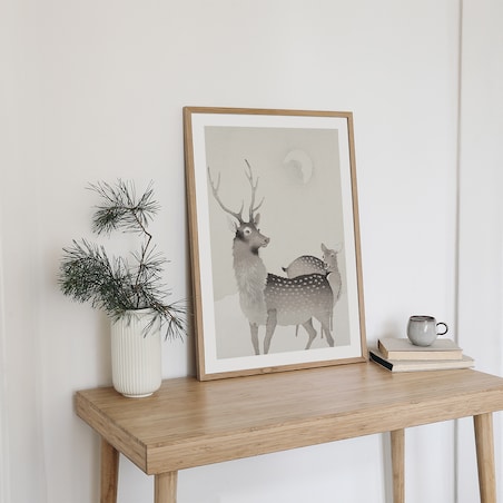 Plakat Jeleń i sarna 30x40cm