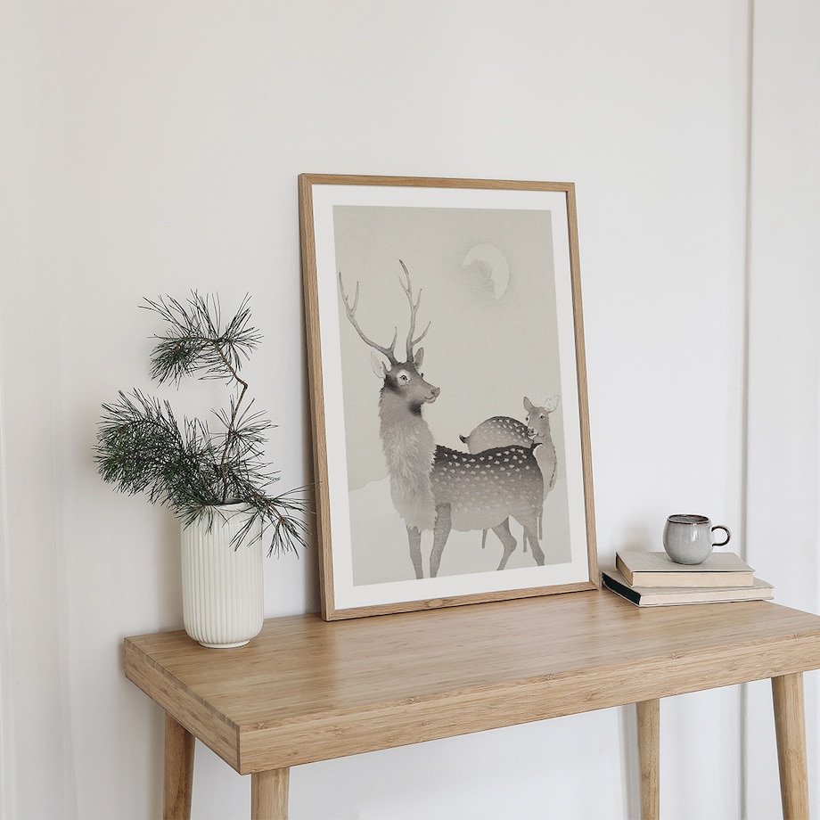 Plakat Jeleń i sarna 30x40cm
