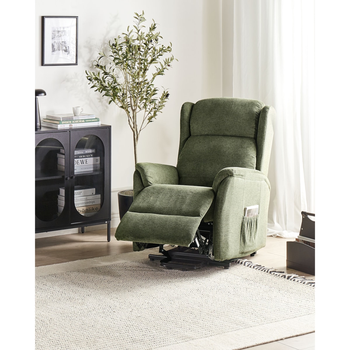 Elektryczny fotel rozkładany ELEGY Tkanina Zielony