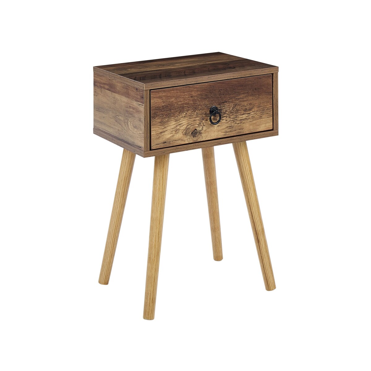 Szafka nocna ciemne drewno BATLEY