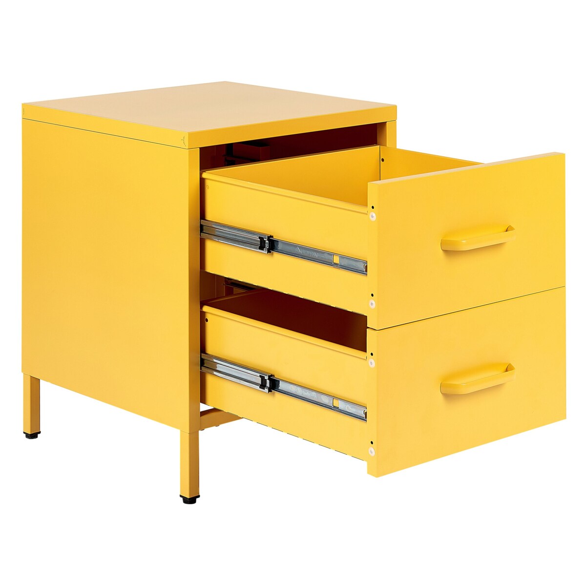 Szafka nocna metalowa żółta MALAVI