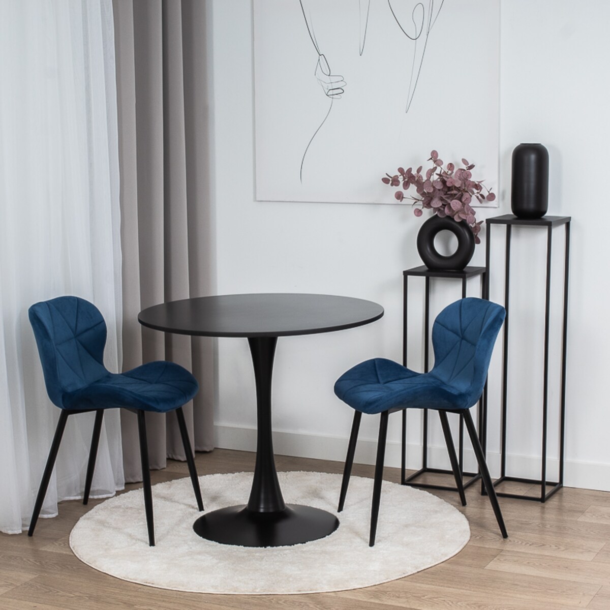 Krzesło tapicerowane skandynawskie nowoczesne welurowe pikowane