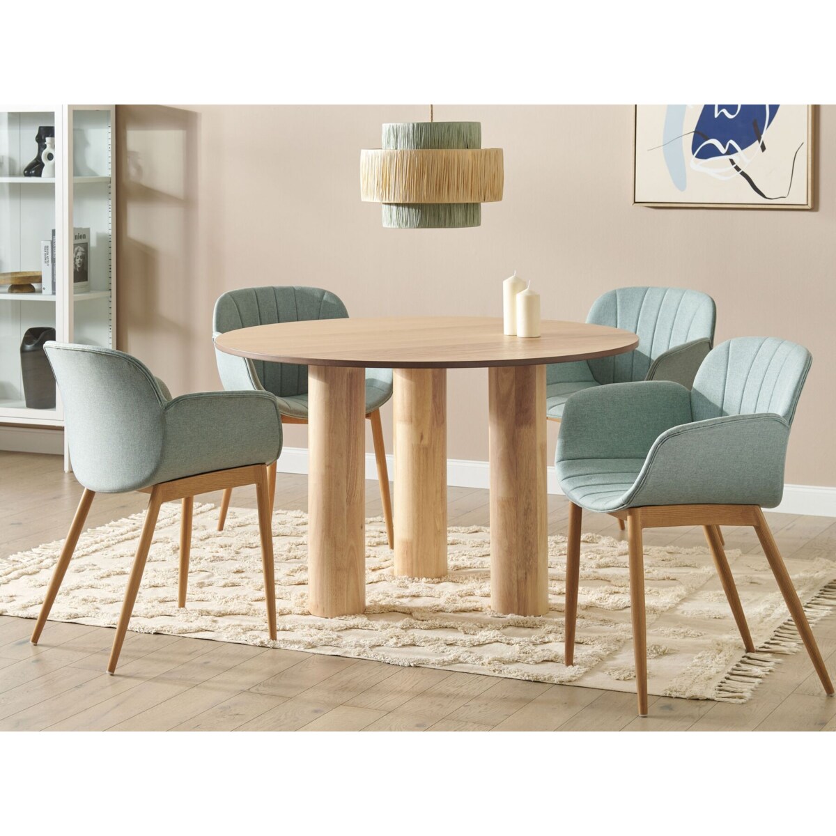 Stół do jadalni okrągły ⌀ 120 cm jasne drewno ORIN